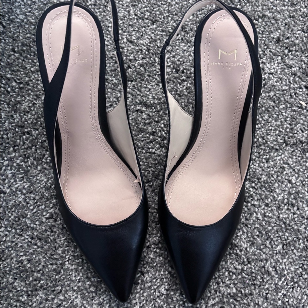 Marc Fisher Black Sling back Heels